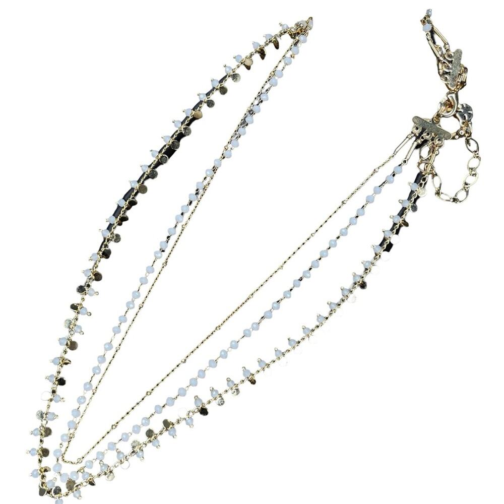 Lucky Brand Girlie gold layer semi-precious necklace New